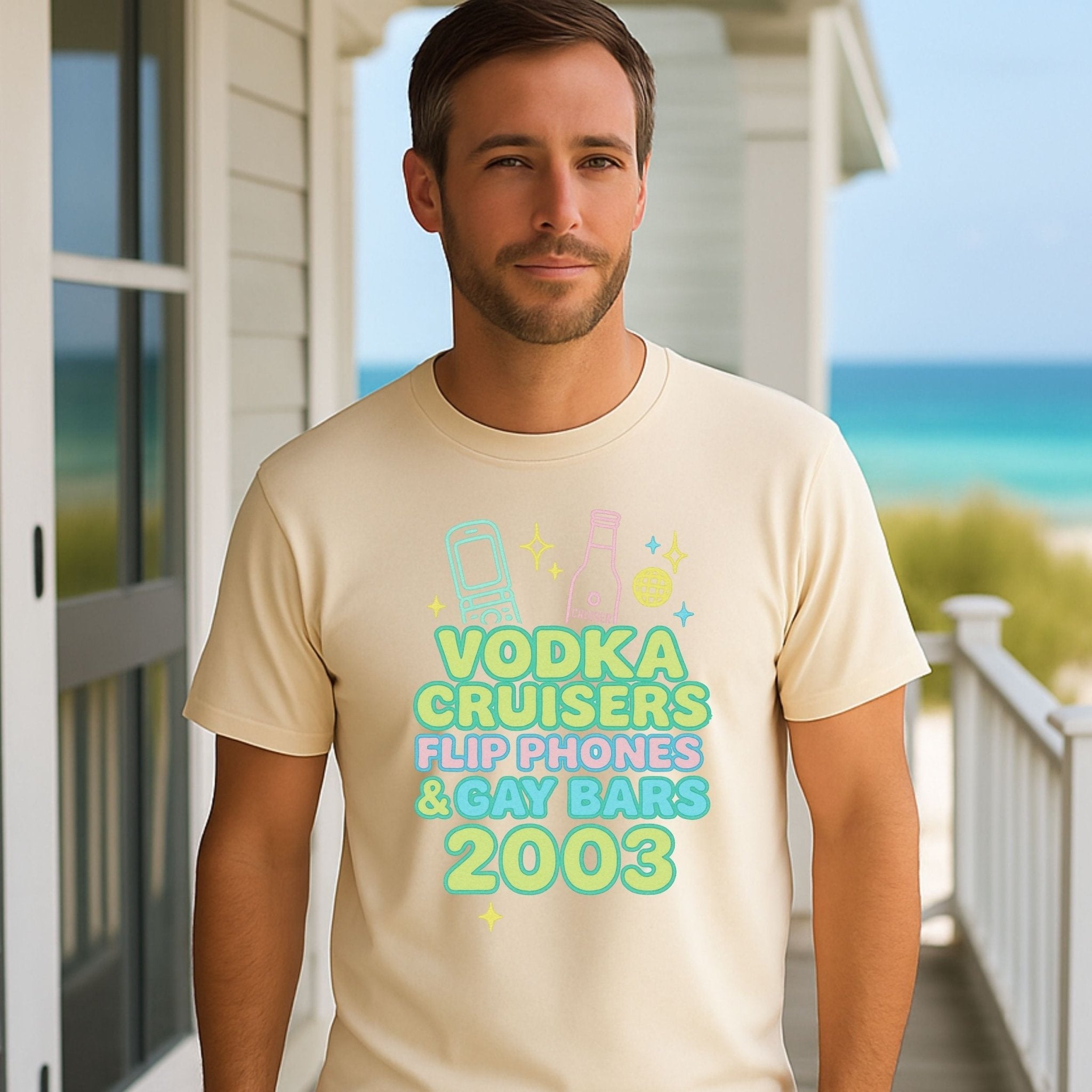 Y2K Nostalgia Gay T-Shirt, 2000s Throwback Tee for Him - Craig Michael Design