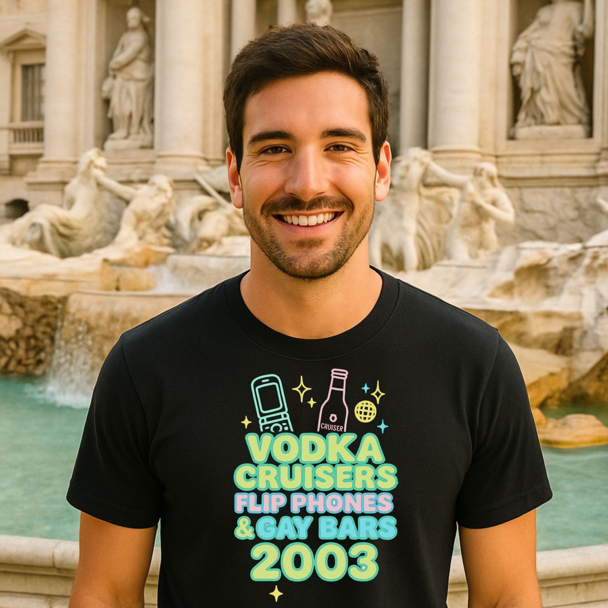Y2K Nostalgia Gay T-Shirt, 2000s Throwback Tee for Him - Craig Michael Design