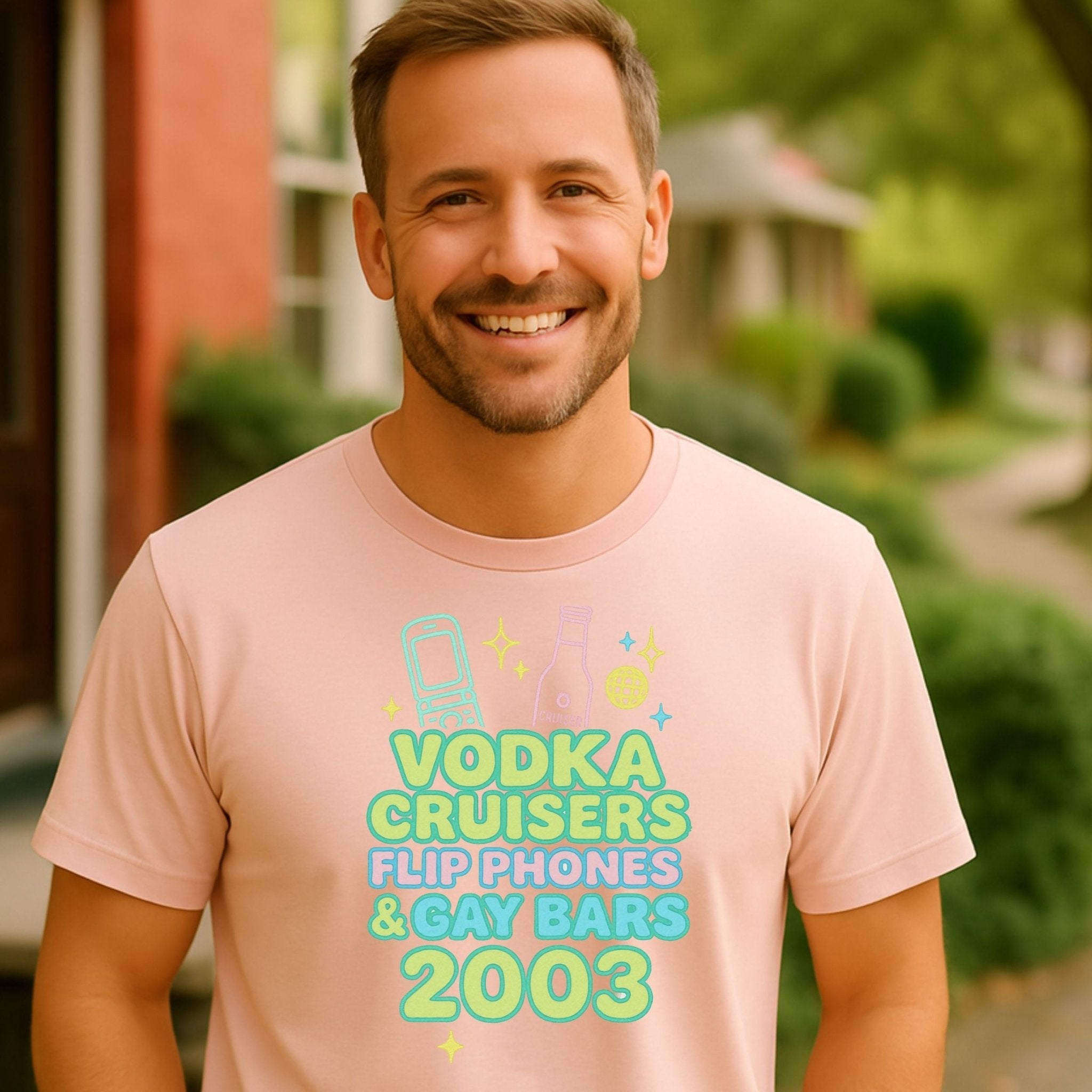 Y2K Nostalgia Gay T-Shirt, 2000s Throwback Tee for Him - Craig Michael Design