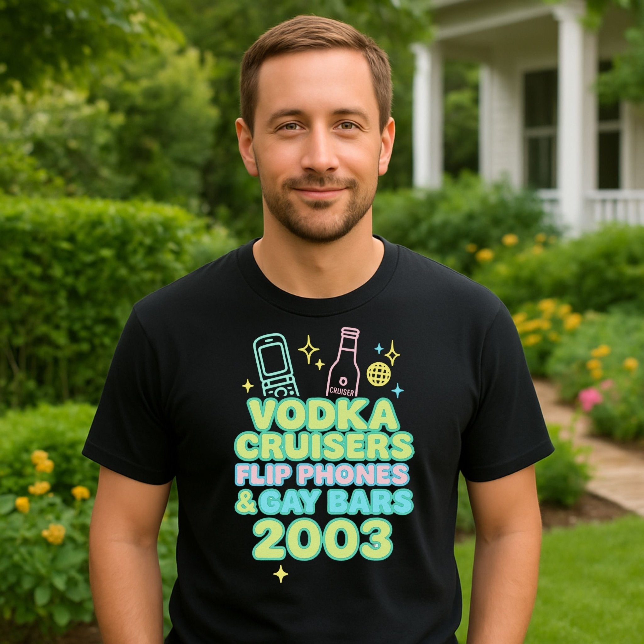 Y2K Nostalgia Gay T-Shirt, 2000s Throwback Tee for Him - Craig Michael Design