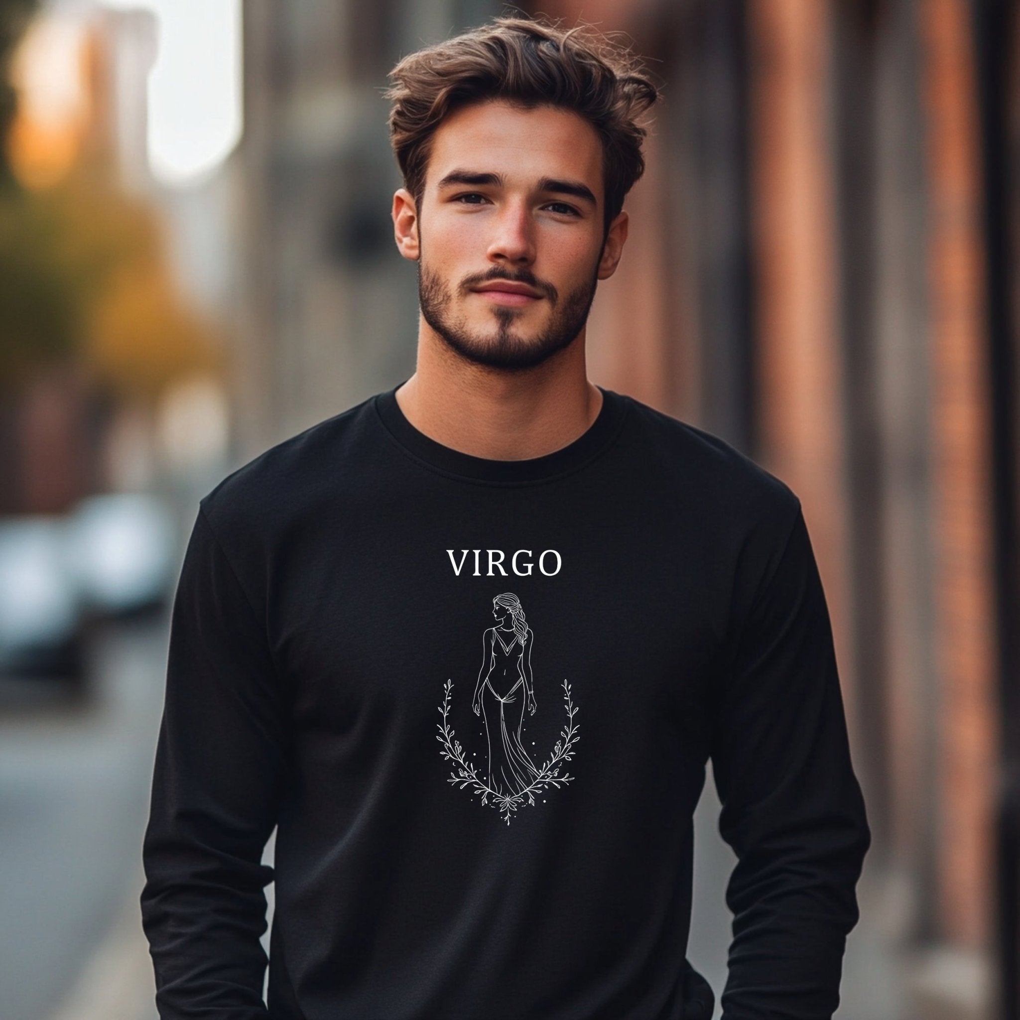 Zodiac Virgo Long Sleeve T-Shirt, Astrology Design Shirt, Star Sign Apparel, Women's Zodiac Tee, Horoscope Clothing, Gift for Virgo - Craig Michael Design